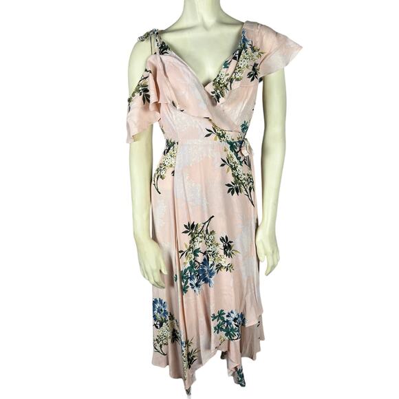 Astr the Label NWT New Pink Floral Wrap Dress sz Small - Picture 2 of 16